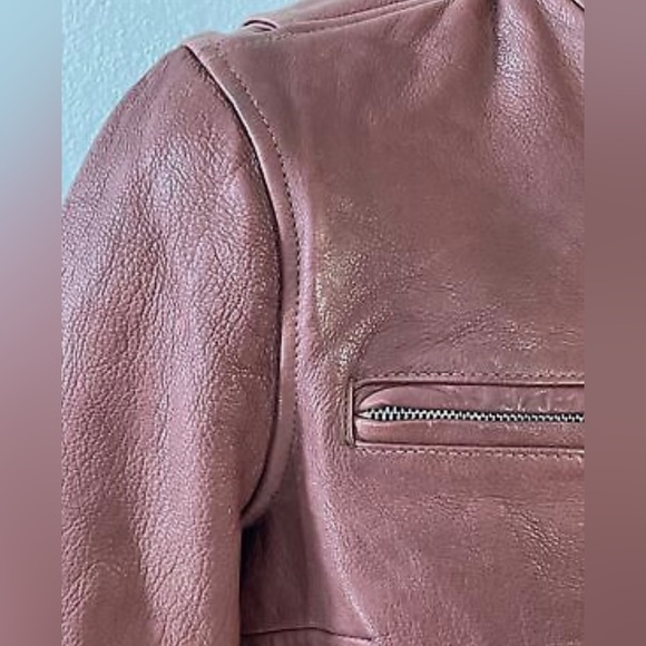 HARLEY DAVIDSON Leather Motorcycle Jacket CAFE RACER Women’s Medium Burgundy - Picture 5 of 8